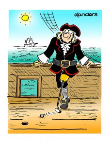 pirate golfer cartoon